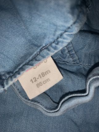 Mono vaquero niña azul y negro