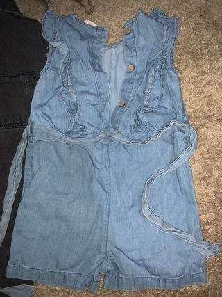 Mono vaquero niña azul y negro