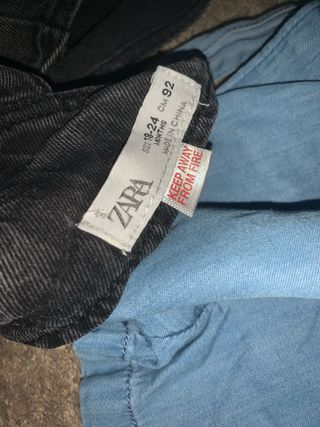 Mono vaquero niña azul y negro