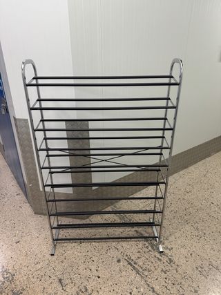 Zapatero 10 Niveles Metálico Negro