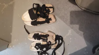 Alpargatas Baturra Beige y Negra