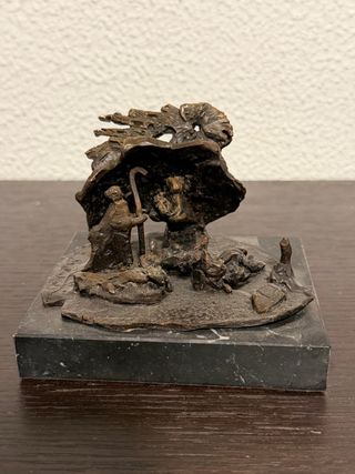 Nacimiento Bronce sobre Mármol