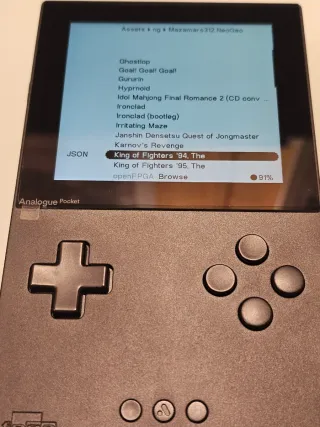 Analogue Pocket Negra FPGA handheld como nueva