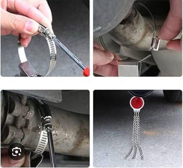 Rete per tubo di scarico anti-elettricità statica