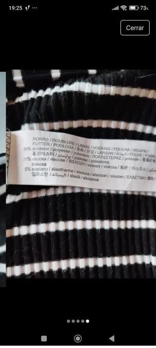 Vestido largo de rayas  palabra de honor