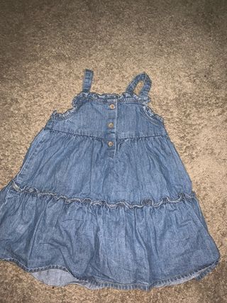 Vestido vaquero niña bordado