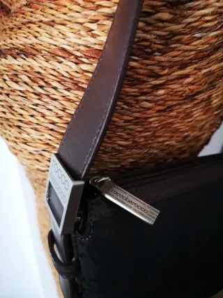 Bolso de hombro RoccoBarocco negro y marrón