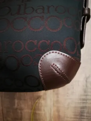 Bolso de hombro RoccoBarocco negro y marrón