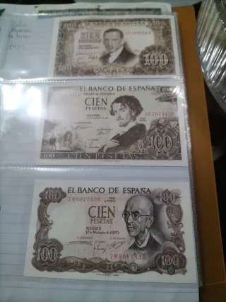 Colección billetes pesetas antiguas