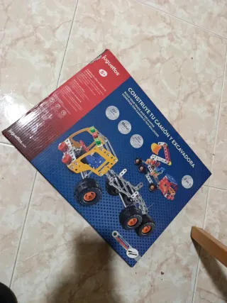 Juguete Construcción Camión y Excavadora Metal