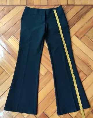 Pantalón Vestir Negro Acampanado Talla 38