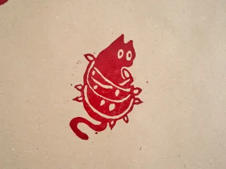 Papel de regalo navideño de gatitos hecho a mano