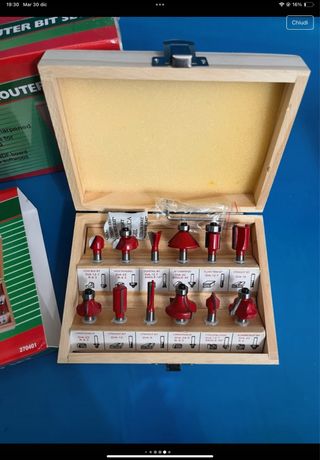 Set 12 punte fresa 6,35 mm