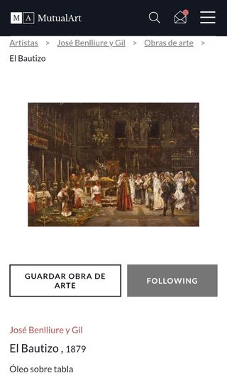 Pintura/Cuadro de José Benlliure Gil - El Bautizo