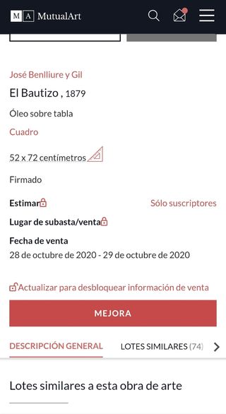 Pintura/Cuadro de José Benlliure Gil - El Bautizo