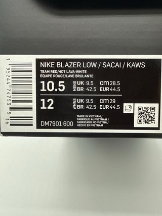 Nike Blazer x Sacai x Kaws