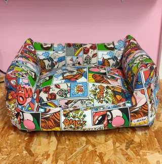 Cama Perro o Gato, Diseño Cómic Multicolor