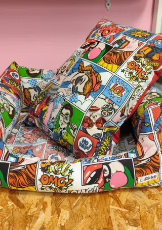 Cama Perro o Gato, Diseño Cómic Multicolor