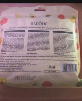 Lote 5 Cremas Manos SADOER Frutales Nuevas