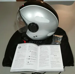 Casco Jet Crivit Talla L Plata/Negro