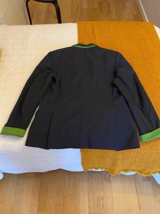 Americana hombre azul y verde