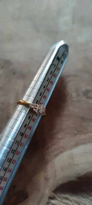 Anillo Oro Circonitas Comunión Niña