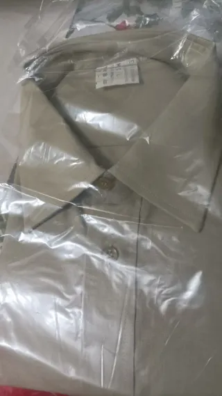 Camicia militare uomo beige