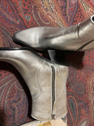 Botines Zara Plata Talla 40