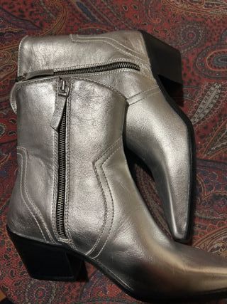 Botines Zara Plata Talla 40