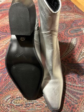 Botines Zara Plata Talla 40