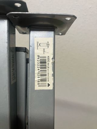 Patas para mesa escritorio metal plateado