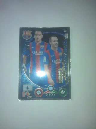 Cromo Xavi e Iniesta Barça Dúos Imparables Panini