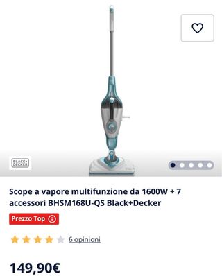Scopa a vapore Black&Decker 1600W