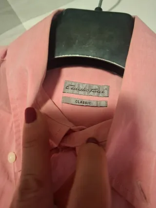 Camisa de hombre rosa