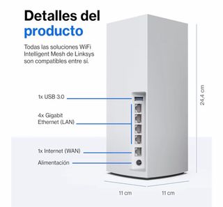 Tres unidades , Linksys Velop MX5300 Mesh WiFi 6
