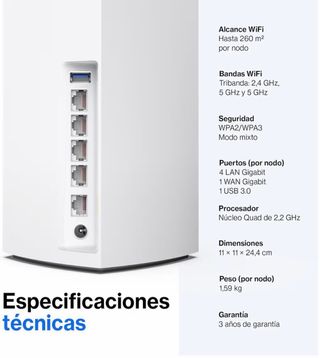 Tres unidades , Linksys Velop MX5300 Mesh WiFi 6