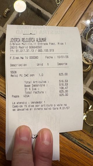 Reloj IWC Calibre 853 Automático