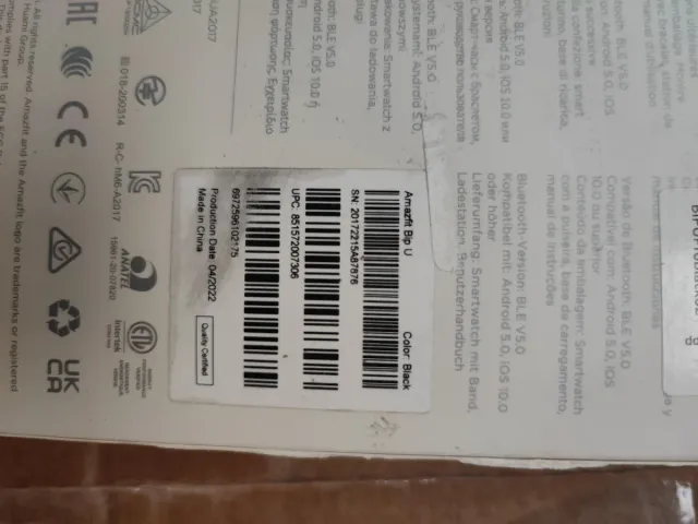 Amazfit Bip U Smartwatch Negro#A87876