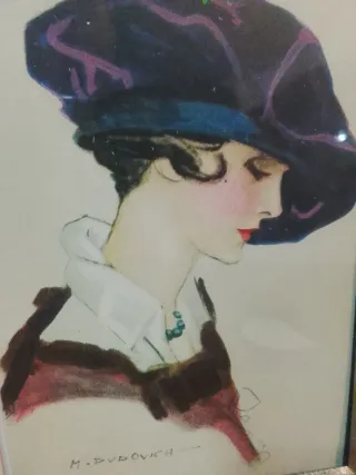 Cornice con 4 cartoline d'epoca