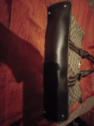 Bolso Amplio Beige y Marrón