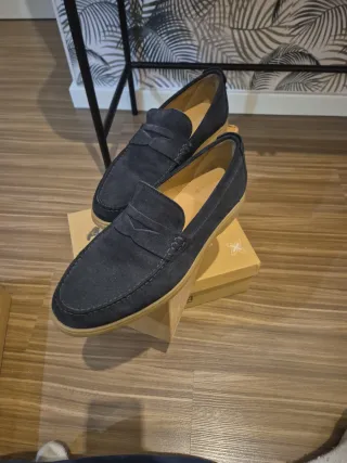 Mocasines Massimo Dutti ante azul