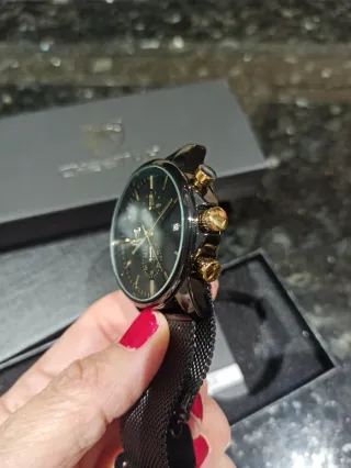 Reloj Cheetah Hombre Negro y Dorado