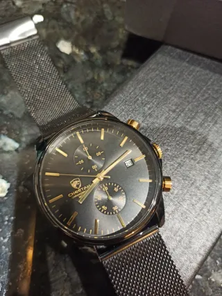 Reloj Cheetah Hombre Negro y Dorado