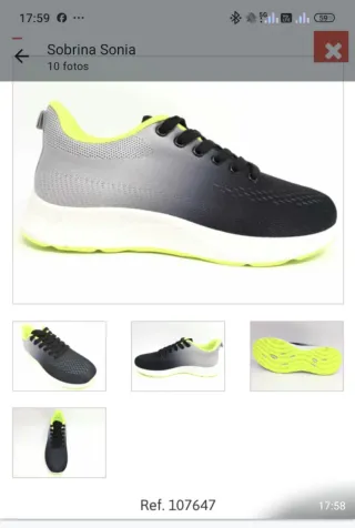 Tenis grises y negros degradado