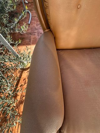 Sofá de Piel Vintage Madera Maciza