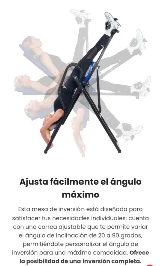 Tabla de inversión para dolor de espalda