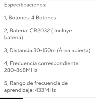 Mandos Garaje Multifrecuencia 433MHz
