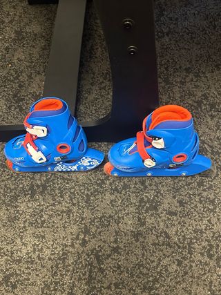 Patines ajustables infantiles azules, talla 26- 28