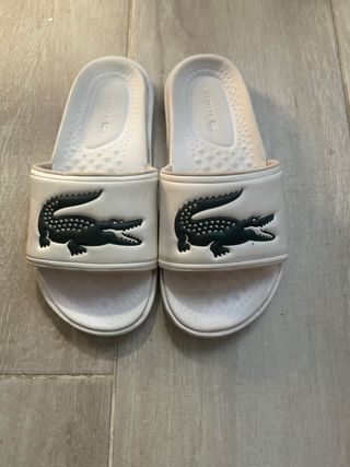 Chanclas Lacoste Hombre Blancas