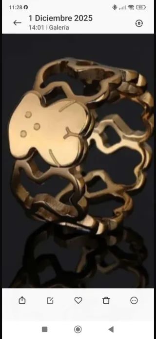 Anillo Tous Oso Dorado